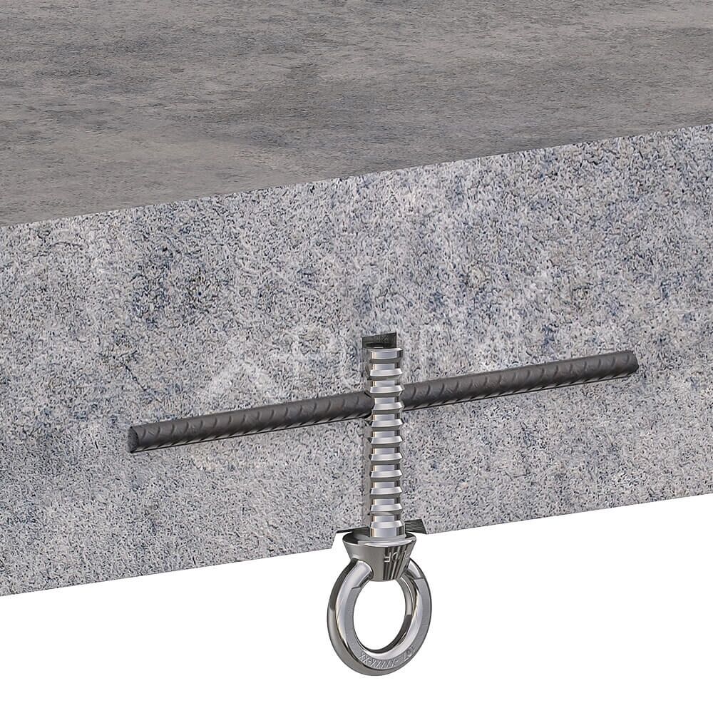 concrete roof anchor point